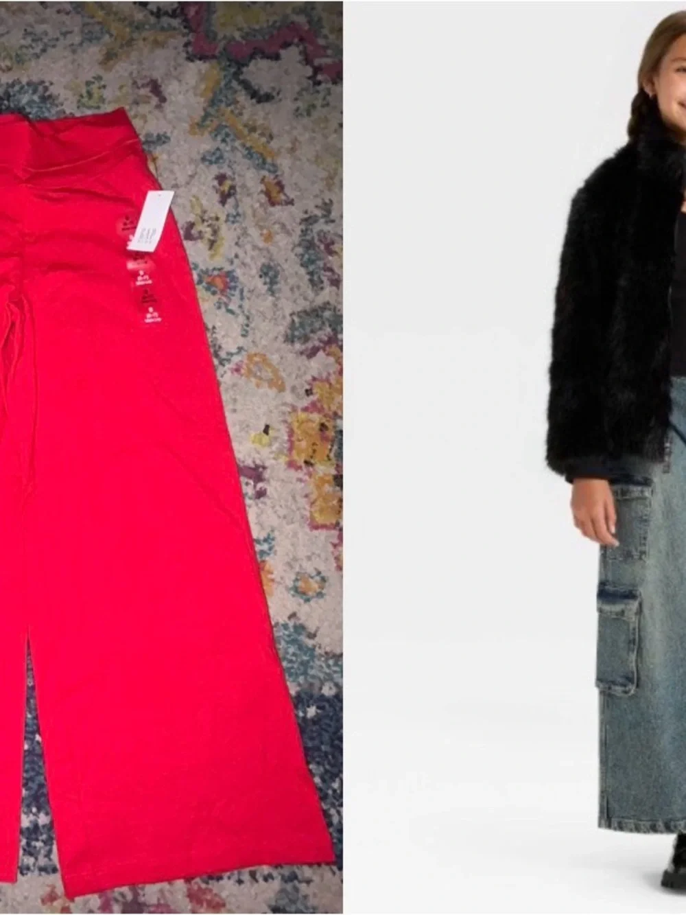GAP Kids Red Wide-Leg Flare Pants